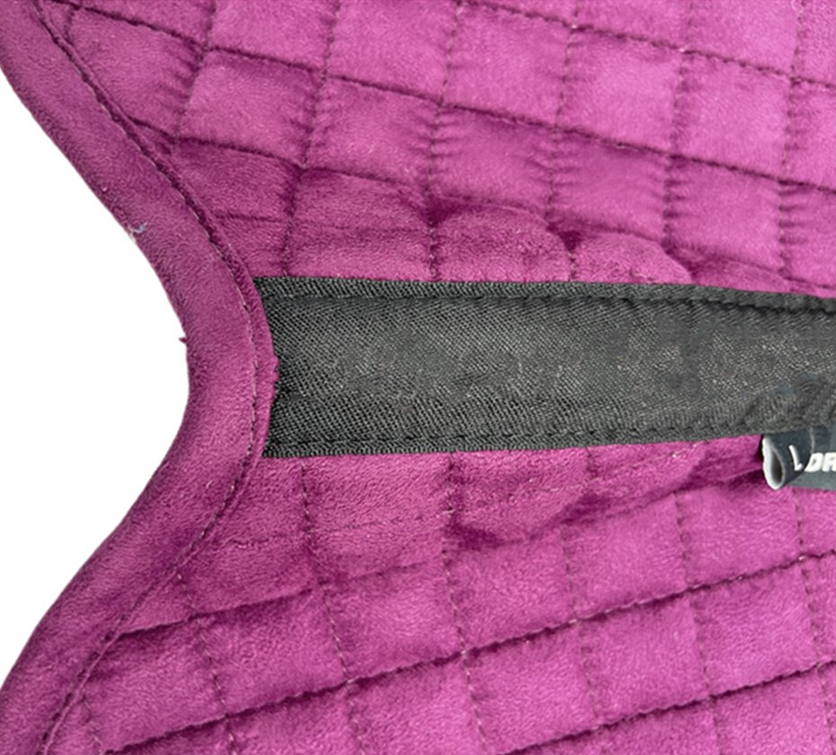 Suede Square Quilt Dressage Saddle Pad