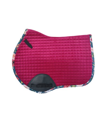 Saddle Pad Jumping Velvet Rose Red