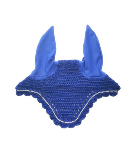Horse Fly Veil Crochet Rhinestone Blue