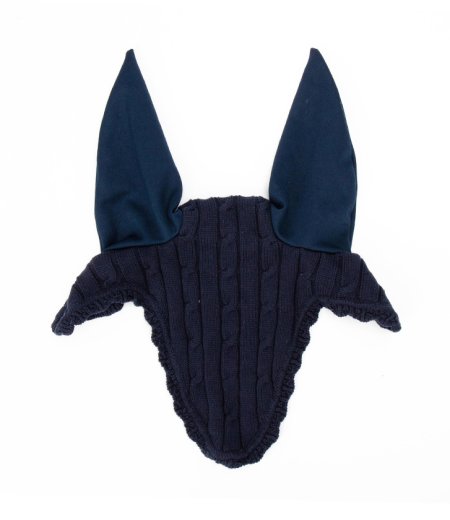 Horse Fly Veil Fancy Crochet Navy