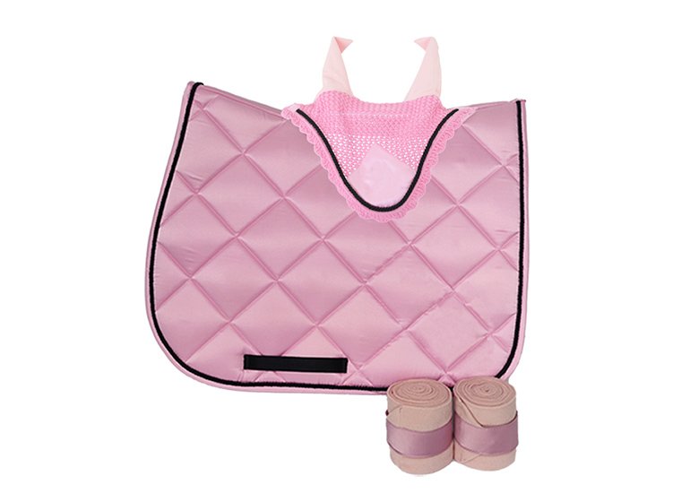 Satin Saddle Pad Set Pink